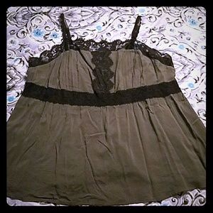 Torrid Army Green Lace Cami